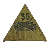 Army Patch 50th Armored Division - Subdued, Merrowed Edge on Twill - $8.98