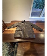 Womens Eddie Bauer Leather Jacket Fleece Lined Sz XS petite Brown Gray F... - £96.75 GBP