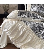 Vintage Style Lyocell (Tencel) Lace Pleated Ruffles Duvet Cover Set Bedding Set - £189.54 GBP - £204.77 GBP