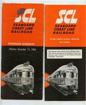 2 Seaboard Coast Line Railroad Passenger Schedules 1968 1971 - £14.76 GBP