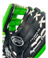 Black Green Rawlings 9” Baseball Softball Glove PL90LG Girls Basket Web RHT - $176.09 MXN