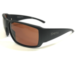 Smith Sunglasses Guide&#39;s Choice Matte Black DL5 Wrap Frames with Red Lenses - $88.61