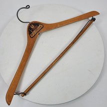 Vintage Wood Coat Suit Hanger 17x8.5 Inch Luxury Curlee Clothes Hope ARK - £13.27 GBP