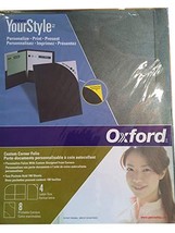 Oxford - Yourstyle Custom Corner Folio Presentation Folder Letter Size Black 4/P - £1.57 GBP