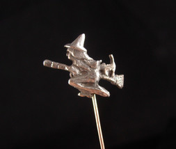 Victorian WITCH stickpin - Vintage rose gold plate pin - haunted spooky gift  - £131.50 GBP