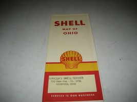 Vintage Shell Ohio Road Map !940s-1950s - £11.64 GBP