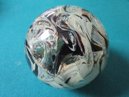 CLARK STUDIOS   PAPERWEIGHT MARBELIZED  31/2 &quot;  - £64.10 GBP