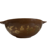 Vintage Pyrex Early American Cinderella 4qt Brown Gold 444 Large Mixing ... - $18.99