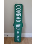 Vintage LARGE &amp; EMBOSSED Heavy Metal Road Street Sign Original CONRAD IN... - $2,865.46 MXN