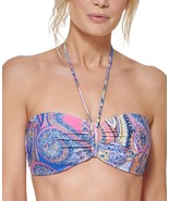 MSRP $78 Tommy Hilfiger Paisley-Print Bikini Top Blue Size XL - $14.26
