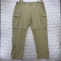 Marino Bay Hiking Pants Mens Sz XL Khaki Convertible Nylon Outdoor  - £15.67 GBP