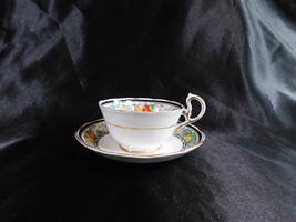Royal Albert White Teacup with Fruit Design and Black Trim # 22838 - £12.47 GBP