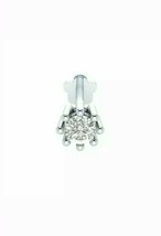 2 mm Real Diamond Nose Pin Stud Lip Labret Monroe Piercing Screw 18k White Gold - £86.17 GBP