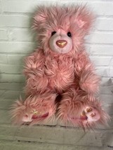 Russ Berrie Serena Teddy Bear Plush Stuffed Animal Pink Shaggy Fur Iridescent - £27.22 GBP