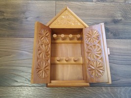 Armenian Home Wooden Key Box with Eternity Symbols, Eternity Key Box - $168.00