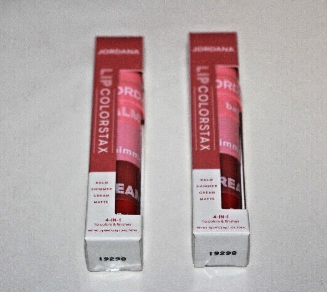 Jordana Lip ColorStax Balm Shimmer Cream Matte #05 Peach Lot Of 2 In Box - $9.49