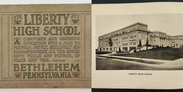 1922 antique LIBERTY HIGH SCHOOL bethlehem pa SCHOOL BOOK w photos HISTORY - £96.61 GBP