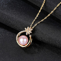 Fine Jewelry S925 Sterling Silver Freshwater Pearl Pendant Silver Fashion Simple - £19.11 GBP