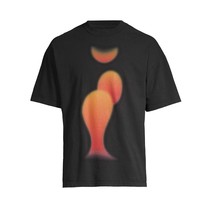 Polite Worldwide Men&#39;s Hand Painted Balance Lava Lamp Graphic Crew T-Shirt Black - £55.25 GBP