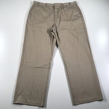 Vintage Levi&#39;s Chinos Mens 40x30 Beige Khaki Pockets Straight Leg Cotton Blend - £17.02 GBP