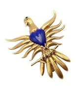 Rare! Tiffany &amp; Co Schlumberger 18k Yellow Gold Lapis Phoenix Brooch Pin... - $173,396.16 MXN