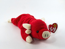 Ty Beanie Baby 1995 &quot;Snort&quot; The Red Bull Beanie Baby Tags With Errors Re... - £8.75 GBP