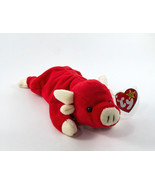 Ty Beanie Baby 1995 &quot;Snort&quot; The Red Bull Beanie Baby Tags With Errors Re... - £8.64 GBP