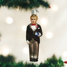 Old World Christmas Blonde Groom Wedding Glass Christmas Ornament 24175 - £8.13 GBP