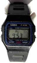 Watch Casio Chronograph Digital Day Date 12/24 Light Alarm F-91W New Battery Run - £23.72 GBP