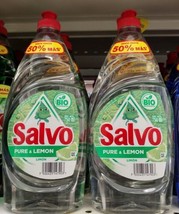 2X SALVO LAVATRASTES LIMON LEMON DISHWASHING SOAP - 2 of 750ml EA- PRIOR... - $22.24