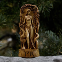 Wooden Statue of Eir - The Healing Whisper of Norse Pantheon New Gift - £79.22 GBP