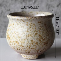 Home Garden Vintage Succulent Ceramic Flower Pot Stoneware Purple Sand Succulent - £34.42 GBP