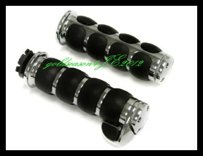 CHROME HAND GRIPS +Throttle Boss   GL 1500 1800 Shadow 750 1100 VTX 1300 - £621.16 GBP