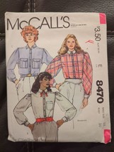 McCalls 8470 Misses Shirts Collar Button Front Pocket Liz Claiborne Size 12 - $9.49