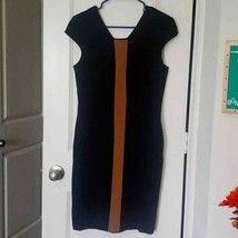 DAVID MEISTER Women&#39;s Black &amp; Brown Sleeveless Dress Size 4 World Shipping - £13.90 GBP