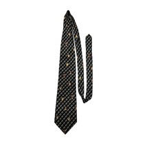 Vintage Looney Tunes Taz Necktie – Black Geometric Print – 2000 Warner Bros - $16.20