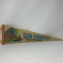 Vintage San Francisco California Pennant Golden Gate Bridge Graphic vtg - $21.86