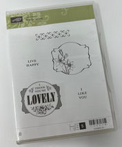 Stampin Up You&#39;re Lovely rubber stamp set - New - £7.07 GBP