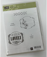 Stampin Up You&#39;re Lovely rubber stamp set - New - £7.08 GBP