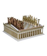 Chess Set Board Parthenon Temple &amp; 32 Pieces Parthenon Column Greek Roma... - £215.73 GBP