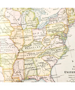 1920 United States Map Political State Boundaries Centerfold Vintage USA... - $29.99