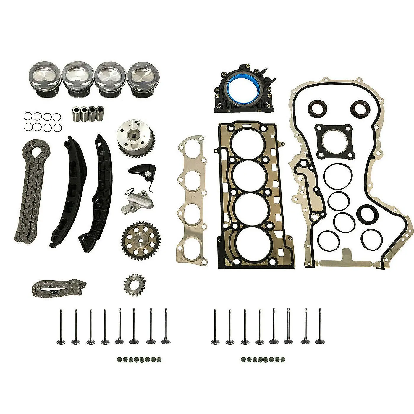 AP01 Engine Repair Kit Pistons STD + Timing Chain Kit + Head Gaskets For  A3 A1  - £551.78 GBP