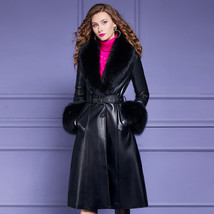 Color: Black, Size: S - Winter Big Fox Fur Collar Thickened White Duck Down Jack - £474.33 GBP