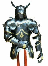 Medieval Gothic Half Body Armor Wearable 18G Steel LARP Battle Cosplay Armor - £397.69 GBP
