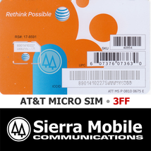 2x At&amp;T Micro Sim Card 3FF • Gsm 4G Lte • Oem Genuine New • With Tracking - £6.07 GBP