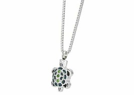 Green Sea Turtle Pendant/Necklace Funeral Cremation Jewelry Urn for Ashes - £56.29 GBP