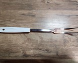 Ekco Flint Vintage Stainless 2-Tine Meat Carving Serving Fork USA White ... - $14.82