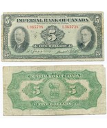 1934 Imperial Bank of Canada $5.00 Five Dollar Note L365738 - $150.43 CAD