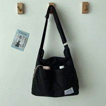 Corduroy Tote Bag 2023 Women Fashion  Bag Female Shopper Casual Solid Color Mult - £149.67 GBP