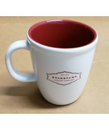 2006 Starbucks Coffee Mug Cup White Christmas Holiday and Red Logo &amp; Int... - $29.69